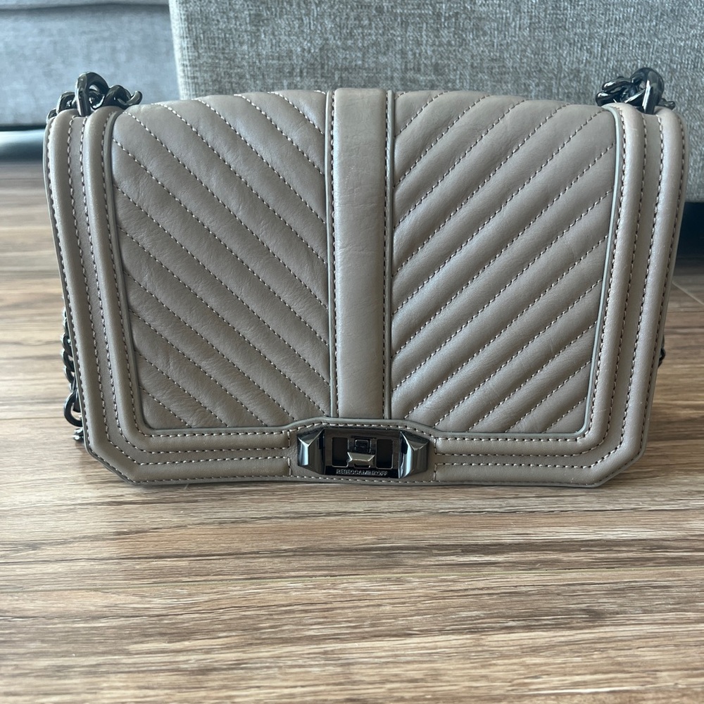 Rebecca Minkoff Chevron Quilted Small Love Crossbody